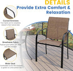 VICLLAX Patio Dining Set for 8, Outdoor Furniture Set Includes 53" Round Patio - Image 5