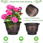 Plastic-Plant-Flower-Planters-8 Inch - Image 3