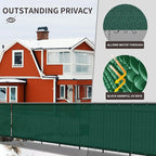 LOVE STORY Custom Size 3'x16' Dark Green Balcony Privacy Screen, UV Block - Image 4