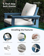 SERWALL HDPE Patio Conversation Set, 6-piece Sectional Outdoor Furniture Set - Image 4
