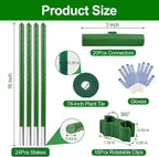 WAENLIR 16 Inch 24 Pack Extendable Garden Stakes Kit, DIY 4ft 5ft 6ft 7ft 8ft - Image 3
