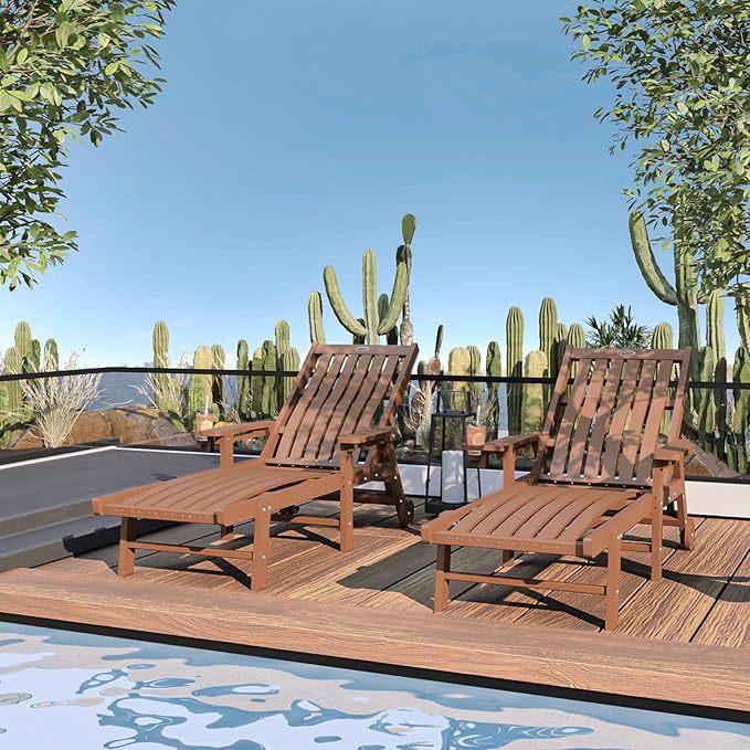 Patio Chaise Lounge Chair, Oversized Lounge Chair Outdoor - Image 2