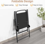 Vongrasig 6 Piece Folding Patio Dining Set, Small Metal Outdoor Garden Patio - Image 8