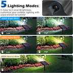 TOBUSA Solar Spot Lights Outdoor 5 Modes, 44LEDs Bright Landscape Spotlights - Image 4