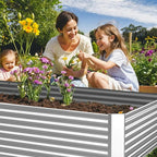 FRIZIONE 3pcs Galvanized Raised Garden Bed Outdoor, Above Ground Garden Bed - Image 4