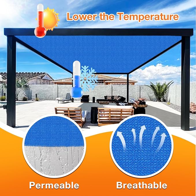 Artpuch Outdoor Pergola Shade Cover 11' X 13' Sun Shade Cloth - Image 4