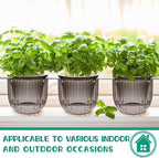 Meanplan 4 Pcs Self Watering Hanging Planter Indoor 6.5 Inch Hanging Baskets - Image 5