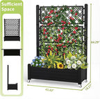 Raised Garden Bed with Trellis, 21 Gallon Self Watering Planter Box with - Image 2