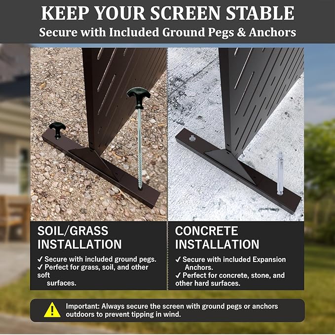 Metal Privacy Screen Outdoor 72x44in – Rustproof Steel Decorative Fence Panel - Image 6