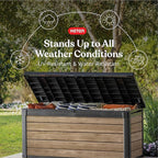 Keter Signature Collection 150 Gallon Resin Deck Box Organization and Storage - Image 3