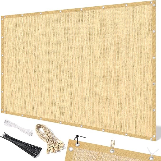Artpuch 90% Sun Shade Cloth, 8 x 12 FT Pergola Shade Cover Canopy by Artpuch