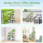 iDavosic.ly Plant Stand Indoor Outdoor, 8 Tier Corner Metal Flower Display - Image 3