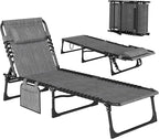 Outsunny Chaise Lounge Chair Outdoor, 5-Position Adjustable Sun Tanning Chair by Outsunny