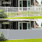 LOVE STORY 3'x16' Gray Balcony Screen Privacy Fence Cover UV Protection - Image 4