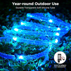 Minetom Color Changing Rope Lights Outdoor, 33FT 100 LED String Lights - Image 3