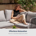 East Oak 5-Piece Outdoor Sectional Sofa, Modular Outdoor Furniture - Image 4