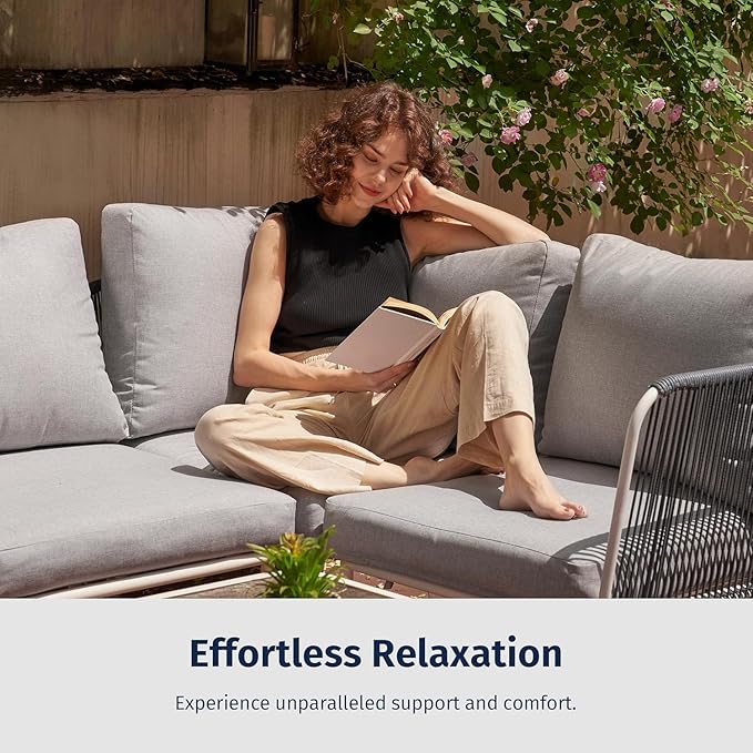 East Oak 5-Piece Outdoor Sectional Sofa, Modular Outdoor Furniture - Image 4