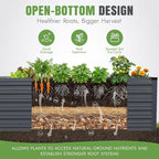 INNO STAGE 8x3x2ft Galvanized Raised Garden Bed, Raised Garden Bed Kit-Metal - Image 5