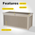 320 Gallon Outdoor Deck Box, Lockable Waterproof Outdoor Storage Boxes - Image 5