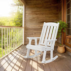 VINGLI Outdoor Rocking Chair Set of 2, Heavy Duty 600 LBS Wooden Rocking Chair - Image 2