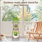 LASZOLA 3 Tier Bronze Metal Plant Stand - Image 8