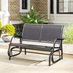 Outsunny 2-Person Outdoor Glider Bench, Patio Double Swing Rocking Chair - Image 8
