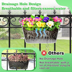 MADHOLLY Railing Planter with Drainage Holes - Image 3