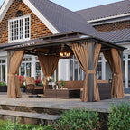 Aoxun 10'x14' Hardtop Gazebo, Aluminum Frame Permanent Pavilion - Image 3