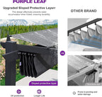 PURPLE LEAF 10' x 13' Aluminum Outdoor Pergola Retractable Pergola - Image 4
