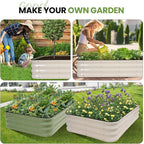 G GOOD GAIN 4-in-1 Adjustable Raised Garden Bed Kit | Galvanized Planter Boxes - Image 9