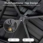 Aoxun 8'x8' Hardtop Gazebo, Aluminum Frame Canopy - Image 8