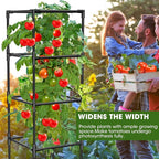 3 Pack Tomato Cages, Square Tomato Plant Stakes Support Cages Trellis - Image 5