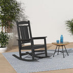 KINGYES Outdoor Rocking Chair Set of 4, High Density Polyethylene Patio Rocking - Image 2