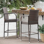 Homall Patio Bar Stools Wicker Barstools Indoor Outdoor Bar Stool Patio - Image 6