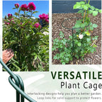 6 Pack Plant Support Stakes, 15.8" Half Round Metal Garden Plant Supports - Image 7