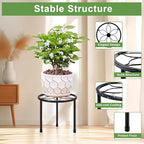 VECELO Metal Plant Stands Set of 5, Round Plant Holder - Image 4