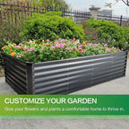 GARDMAX 8x4x2FT Galvanized Raised Garden Bed Kit, Metal Planter Boxes Outdoor - Image 2