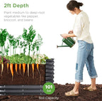Best Choice Products 4x2x2ft Outdoor Metal Raised Garden Bed, Oval Deep Root - Image 2