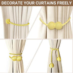 Hion Magnetic Curtain Tiebacks Golden 4 Pack, Curtain Tiebacks Buckles - Image 7
