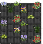 36 Pockets Hanging Planter Bags, Hanging Vertical Wall Mounted Plant Planting by Pehciroe