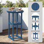 Ciokea 3-Pcs Bistro Table and Chairs, All-Weather Round High Top Bar Table - Image 5