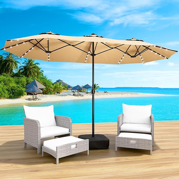 LEVELEVE 14FT Large Patio Patio Umbrella by Enjoyyourlife