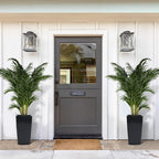 GarveeLife 16 in Tall Planters Set of 2, Outdoor＆Indoor Black Planter Pots - Image 8