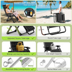 Suteck Zero Gravity Chair Set of 2, Reclining Camping Lounge Chair w/Removable - Image 3