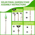 Solar Garden Lights Outdoor, Decorative LED Flame Garden Stakes, Hand Blown - Image 8