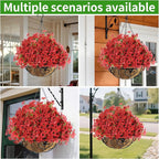 Artificial Hanging Flower for Outdoors, Fake Hanging Basket for Outside - Image 6