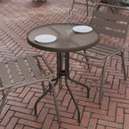 Flash Furniture Bellamy 23.75'' Round Tempered Glass Metal Table - Image 5