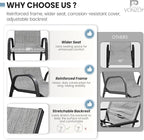 Patio Dining Chairs Set of 8, Outdoor High Stacking Chairs，Breathable Seat - Image 5