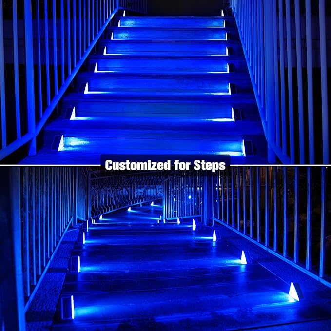 VOLISUN Solar Stair Lights 12 Pack, Solar Step Lights Outdoor Waterproof IP67 - Image 3