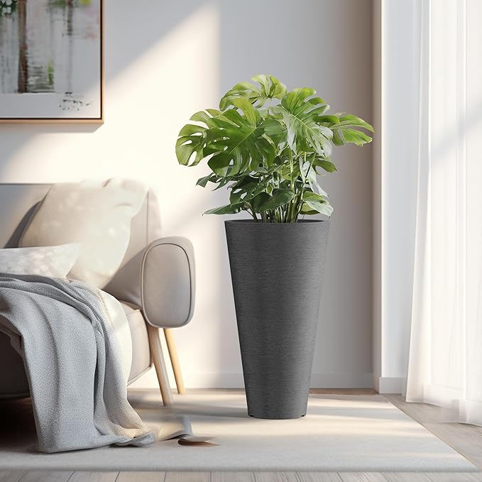 Kante Tall Round Planter Set of 2 - Image 4